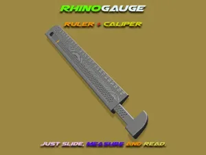 RhinoGauge - Ruler + Sliding Caliper