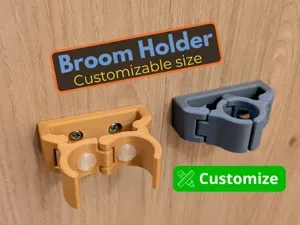 Broom Holder - Customizable size