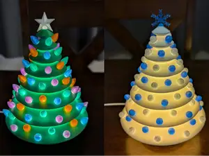 Light Up Christmas Tree with Transparent Bulbs