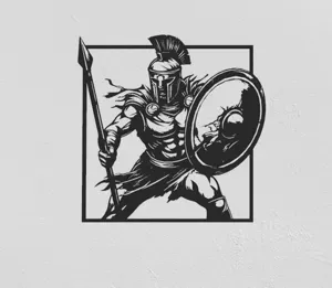 Spartan 2D Art Wall Decoration