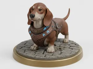 Mastiff - Dachshund D&D Miniature (18mm)