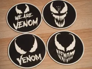 Venom Coasters Set & Holder - 1 Colour Change
