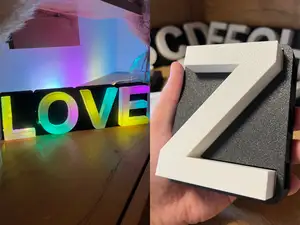 3D Buchstabe „Z“ – modular, LED-fähig & A–Z Serie