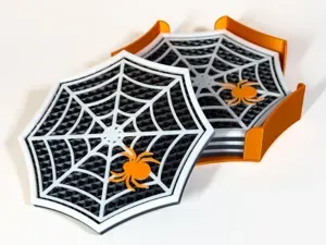 Spider in Web Coasters