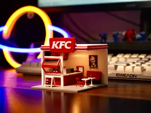 1:64肯德基KFC小店街景模型场景