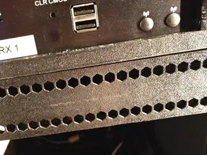 19" rack blanking plate ventilated reinforced 1u