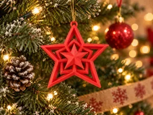 Estrela de Natal Geométrica para Árvore