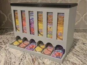 6 Slot Gravity-Fed Drink Mix Organizer w/ Windows