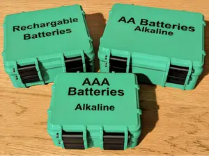 Rugged AA, AAA & mixed battery box 48 batteries