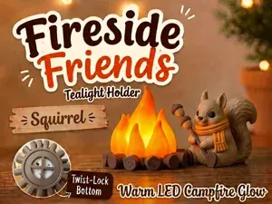 Fireside Friends Tealight Holder Squirrel