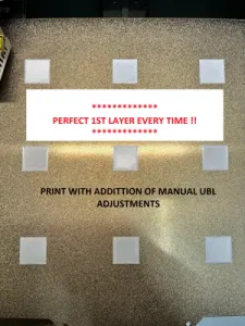 Perfect 1st layers! - 3x3 Bed Leveling optimized for Pro firmware with UBL