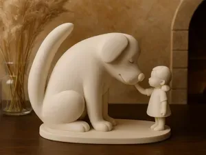 Dog & Girl Figurine — Symbol of Friendship