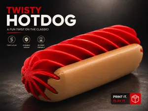 Twisty Fidget - Hot Dog and Bun - Sausage