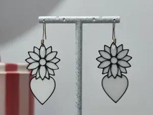 Aretes Corazón en Flor