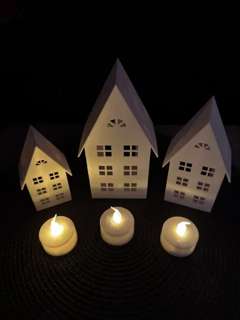 Minimalistic Winter Village House for Tealight — Image 2 of 3
