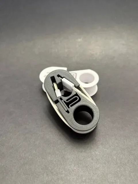 USB-A to USB-C phone travel cable clip organizer — Image 2 of 6