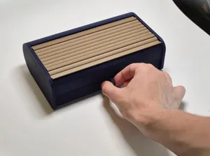 Desk organizer. Sliding drawer storage box