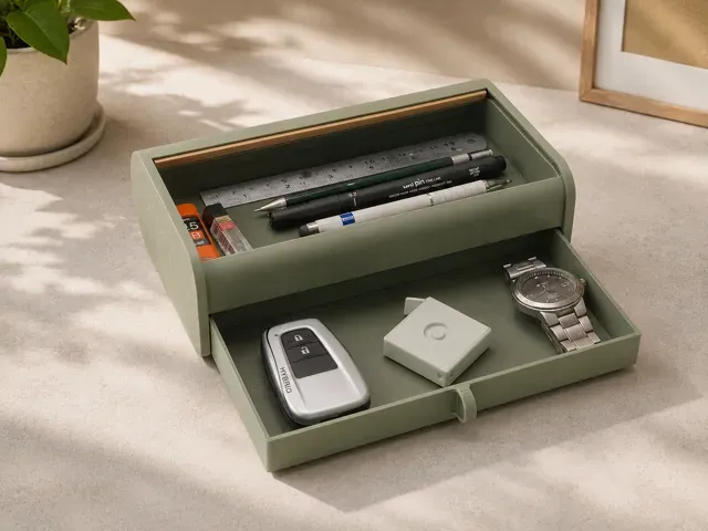 Desk organizer. Sliding drawer storage box — Фото 5 из 8