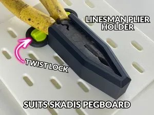 Linesman Plier Holder for IKEA SKÅDIS Pegboard