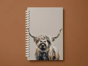 Highland Cow Notebook Cover
