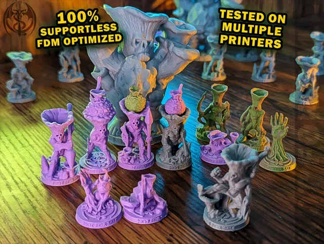 Huge Mushroom Folk Pack - 13 Support-Free Minis — Image 5 of 7