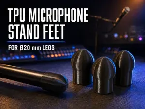 TPU Rubber Feet for Microphone Stand – 20 mm Legs