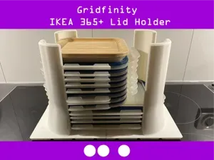 Gridfinity IKEA 365+ Lid Holder (750 ml 1000 ml)