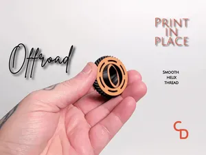 Offroad Fidget Ring, Rugged Print-in-Place Spinner
