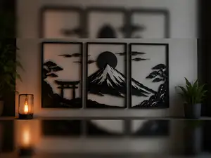 Japanese Mountain Wall Decor