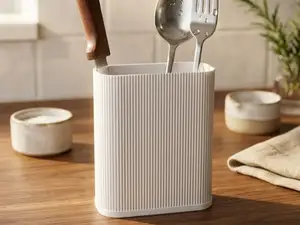 Modern Ribbed Utensil Holder Cutlery Drying Caddy
