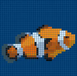 Clown Fish Pixel Puzzle