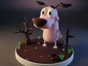 Courage the cowardly dog- Functional Ring Holder