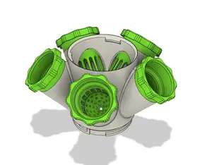 Modular Hydroponic Tower Garden (5-way pot module)