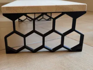 Hexagon Monitor Riser Legs for Wood Boards