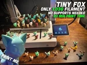 Tiny Fox – No Supports Needed - Cute mini easy
