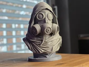 Hooded Gasoline Mask Figure