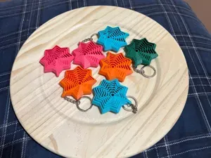 Collapsable Star Key Chain - Flexi Fidget Toy