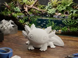 Cute Axolotl Figure | Easy 3D Print