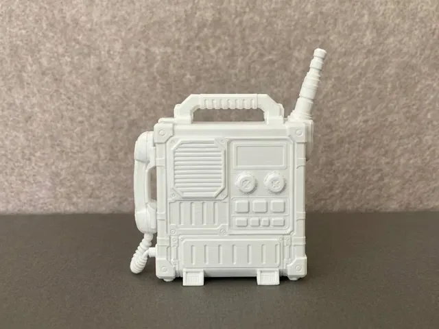 Military Field Radio with Handset and Antenna