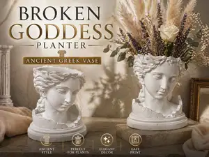 Broken Goddess Planter - Ancient Greek Vase 