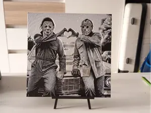 Michael Myers and Jason Voorhees Horror Hueforge