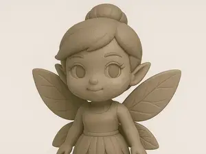 Chibi-Style Fairy – Whimsical Garden Guardian