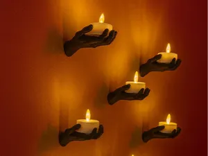 Skeleton Hand Wall Candle Holders | Halloween Wall