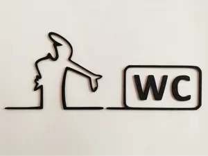 WC door hanger from cartoon "La Linea" Balum Balum
