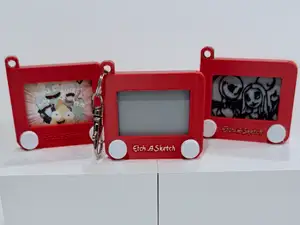 Etch a Sketch Retro Photo Keychain