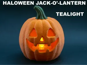 halloween pumpkin jack-o'-lantern tealight