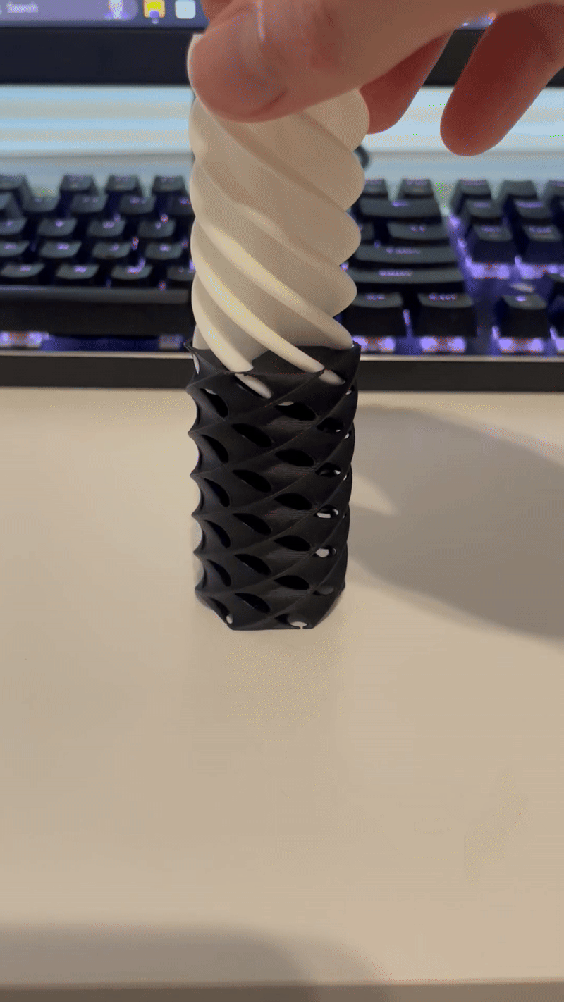 Hexagon Spiral Fidget (impossible passthrough)