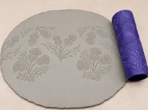 Thistle Clay Roller Seamless Pattern
