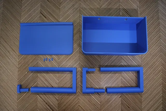 Toilet Paper Holder with Wet Wipes Box - No Screws — Image 10 of 11
