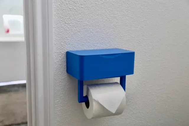 Toilet Paper Holder with Wet Wipes Box - No Screws — Image 6 of 11